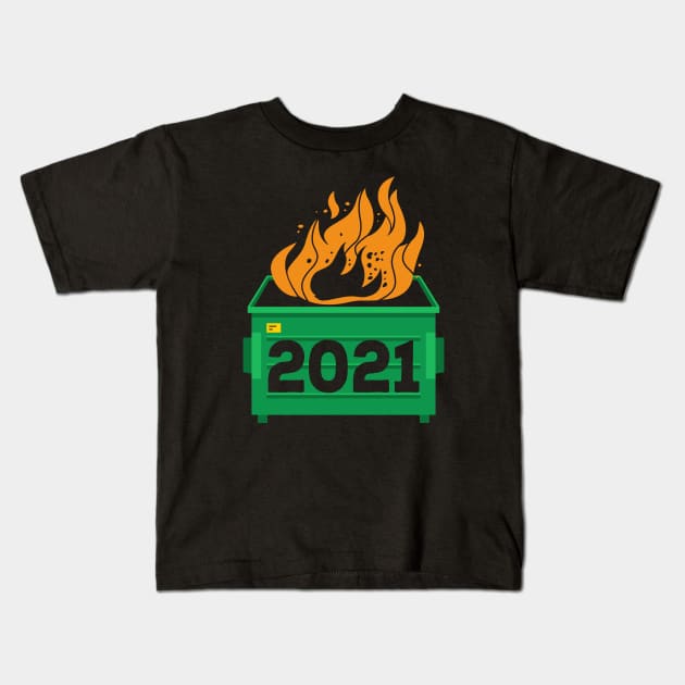2021 Dumpster Fire - Everything Sucks Kids T-Shirt by TextTees